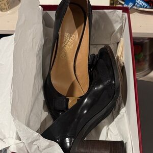 Salvatore Ferragamo Black Women's Heels
